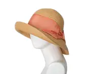 C30 Ladies Camel Summer Wide-brimmed Dome Fisherman Hat Sun Protection Sun Hat Foldable Bowknot Beach Straw Hat Fishing Hat