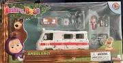 Masha and the Bear Ambulance Toy Playset-Jada Toys