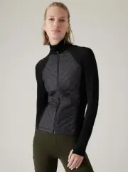 Athleta M MEDIUM Flurry Force Insulated PrimaLoft Jacket II, Black Run Workout