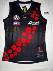 Essendon BOMBERS 2019 ANZAC 24 AFL Jersey / Guernsey *Medium* QLD Seller