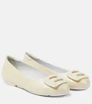 [Hogan] Hogan H661 leather ballet flats AU 5 white
