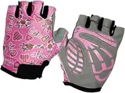 [ANDRESLAD] Cylcing Gloves Mittens Gym Gloves Bike Gloves Outdoor Sports Gloves Half Finger Gloves Fitness Anti-Slip Gloves Pink