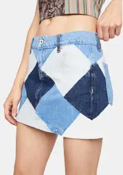 [The Ragged Priest] Micro Patchwork Mini Skirt