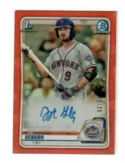 2020 Bowman Chrome Joe Genord Orange Refractor 1st Auto Autograph Card #ed / 25