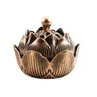 Incense Burner Feng Shui Lotus Zen Incense Coil Holder Censer for Decorati5S