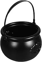 Mobestech Halloween Candy Bowl Cauldron Pot Plastic Holder for Candy Unique Decorative Storage Box for Spooky Parties and Halloween Kitchen Decor