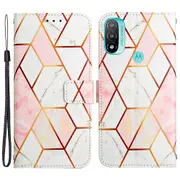 For Motorola Moto E20 Pattern PU Leather Lanyard Wallet Case Stand Function Flip Folio Cover