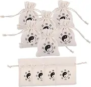 Toyvian 10pcs Handmade Drawstring Bags with Bagua Print Small Fabric Pouches for Jewelry Party Favors and Treats Convenient Storage for Weddings and Birthdays