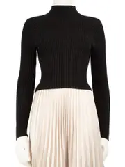 Black Wool Turtleneck Knit Jumper