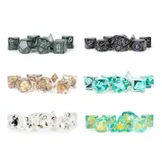 [Metallic Dice Games] MDG Resin 16mm Polyhedral Dice Set - Penguin