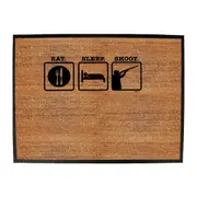 Eat Sleep Shoot - Funny Novelty Doormat Man Cave Floor mat