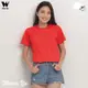 素色T恤 (純棉) -女-中性版-紅色 (尺碼S-2XL) (現貨-預購) [Wawa Yu品牌服飾]