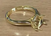 Ring Blanks Size 6-10 Solid Sterling Silver Cabochon & Facetted Stones 9mm