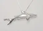 STERLING SILVER NAUTICAL OCEAN REEF SHARK SEA LIFE FISH NATURE PENDANT NECKLACE