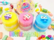 Cute Unicorn Macaron Cloud Slime Box +1 Free Slime + 1 Free mini squishy
