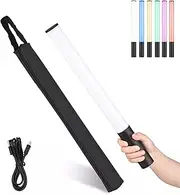 ULTECHNOVO Photography RGB Lighting Portable Led Strip Light Handheld Rechargeable 2600mah Battery Black for