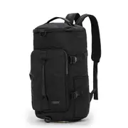 Tosca Barrel Large Nylon Travel Heavy Duty Hiking Backpack/Tote Black Stitch