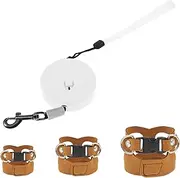 DJAPWPX Leather 3 Size Bearded Dragon Harness and Leash Set, Anti Bite Lizard Harness and Leash Set Adjustable for Reptile Hamster