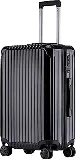 [Habrur] Checked Luggage Carry On Luggage Hard Shell ABS Suitcase with Double Spinner Wheels, Lightweight Rolling Luggage with Lock Luggage Suitcase (Color : OneColor, Size : 20in)