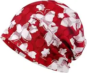 [Holibanna] Lace Maternity Hat Soft Sleeping Cap Nurse Wrap Breathable Headscarf Occasions Red