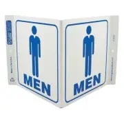 ZING 2532 Restroom Sign,Men V-Shape,Plastic, 2532