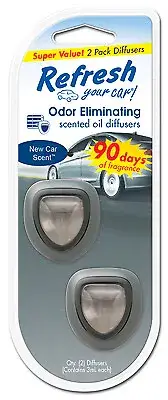 Car Air Freshener Mini Oil Diffuser, New Car Scent, 2-Pk. 09135Z