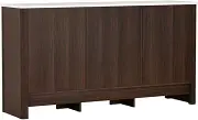 Artiss Buffet Sideboard Cupboard Cabinet Marble Style Tabletop Walnut White