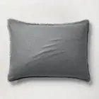 Casaluna 1-Piece Pillow Sham Linen-Blend OEKO-TEX Soft Feel