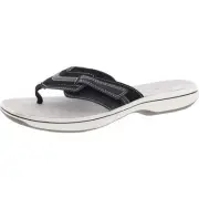 Cloudsteppers by Clarks Womens Black Flip-Flops 9 Medium (B,M) BHFO 6300