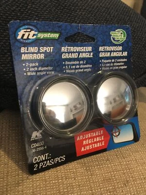 New K Source Driver/Passenger Side Stick-On Adjustable Blind Spot Mirrors 2 Pk