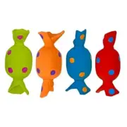 Multipet Polkadot Candy Squeaky Dog Toy Latex Assorted 5"*