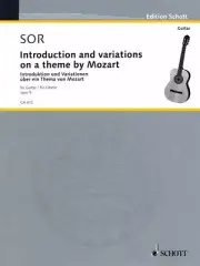 Introduction and Variations on a Theme of Mozart Sheet Music Guitar 049010973