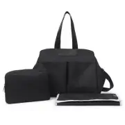 NNEDSZ Black Multi-functional Baby Diaper Bag with Changing Mat - Travel & Strol