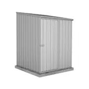 Absco Sheds 1.52 x 1.52 x 2.08m Zincalume Space Saver Single Door Garden Shed