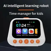 Children'S AI Intelligent Alarm Clock Multifunctional Voice Dialogue Machine Time Management Self-Disciplined Clock B White