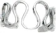[JewelryWeb] 14k White Gold CZ Simulated Diamond Adjustable Wavy Body Jewelry toe ring-toe ring for Women