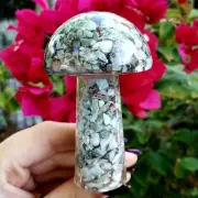 Larimar orgone resin mushroom natural Crystal Healing Larger Gemstone