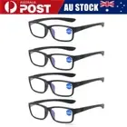 4 Pairs Mens TR90 Reading Glasses Blue Light Blocking Reader Glasses 1.0 ~ 4.0