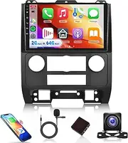 2G+64G Android 13 Car Radio for Ford Escape 2007-2012, Rimoody Car Stereo for Mazda Tribute 2007-2012 Android Auto 9 Inch Touchscreen GPS WiFi Bluetooth FM/RDS EQ + Backup Camera