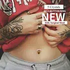 Surgical Steel Dangle Belly Button Rings Navel Barbell Piercings Women's Jewelry