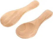 LABRIMP Milk Powder Spoon Set by 2 Mini Wooden Spoons Ice Cream Scoop for Home Office Use