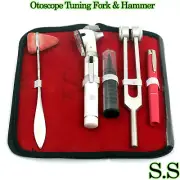 FIBER OPTIC Otoscope Tuning Fork C128 Taylor Hammer Diagnostic SET WHITE DG-06