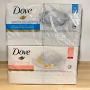 12 BARS- Dove Beauty Soap Bar Soothing Care & Gentle Exfoliating Moisturizing 2p