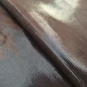 Shiny brown lizard reptile textured small goatskin leather hide