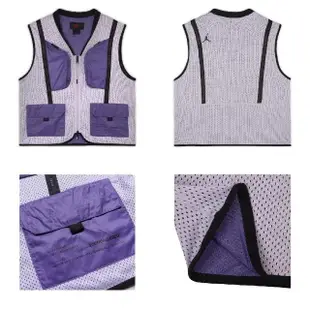 【NIKE 耐吉】無袖背心 Jordan 23 Engineered Vest 男款 紫 網眼 工裝 大口袋 喬丹(DM1387-530)