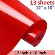 13 Sheets 12"x10" Heat Transfer Vinyl Iron on HTV for T Shirt Cricut Silhouette