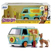 1:24 Mystery Machine With Shaggy And Scooby-Doo Kids Collector Diecast Toy Car