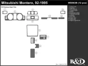 MITSUBISHI MONTERO 1992 1993 1994 1995 DASH TRIM KIT b