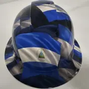 full brim hard hat custom hydro dipped IN NICARAGUA COUNTRY FLAG NEW
