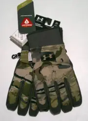 Under Armour Storm Windstopper Gore Tex 1318575 999 man camo gloves Brand New